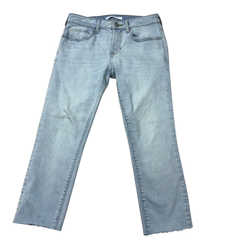 PacSun Womens Skinny Jeans Light Wash Raw Hem Stretch Denim 28x30 Light Blue